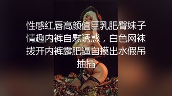 性感红唇高颜值巨乳肥臀妹子情趣内裤自慰诱惑，白色网袜拨开内裤露肥逼自摸出水假吊抽插